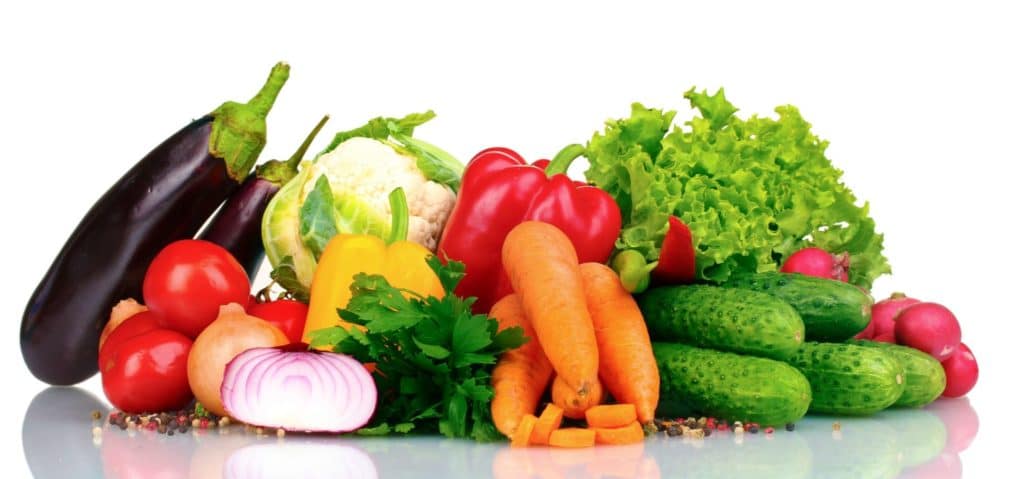 10817685 - fresh vegetables isolated on white